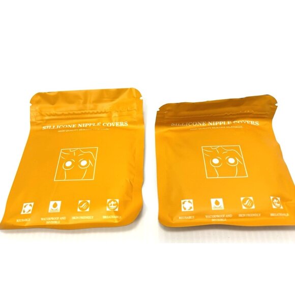 Women 2 Pairs Silicone Nipple Covers Reusable Washable Breathable Skin Friendly - Picture 1 of 3